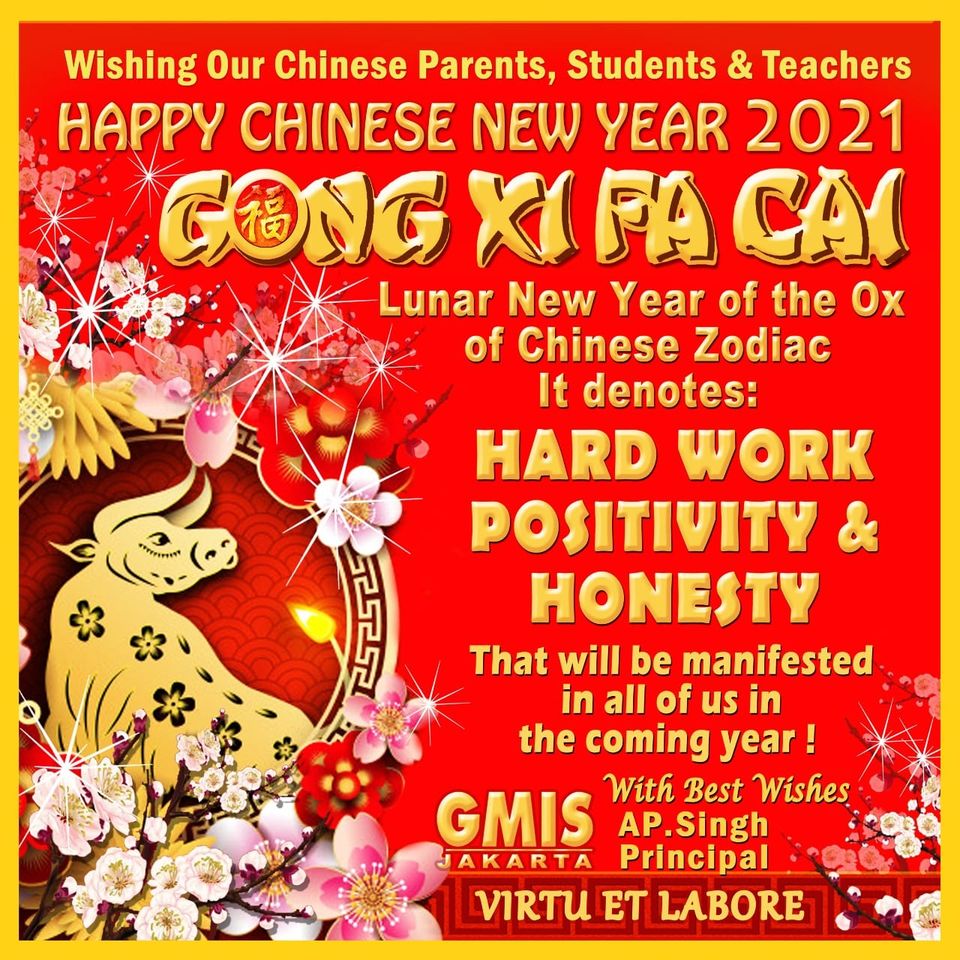 Happy Chinese New Year 2021 Gong Xi Fa Cai