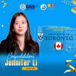 Congratulations Jennifer Li